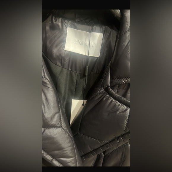 European fashion:2nd day Women's Black Quilted Coat |EU36 - Picture 4 of 8